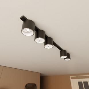 Lampa Spot 5-punktowa Nano Czarna | Emibig - Oświetlenie