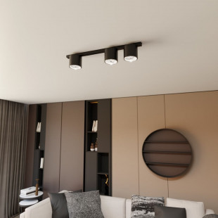 Lampa Spot 3 Punktowa Nano Czarna Emibig | Oświetlenie LED