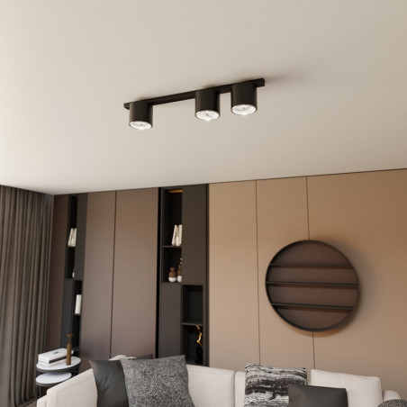 Lampa Spot 3 Punktowa Nano Czarna Emibig | Oświetlenie LED