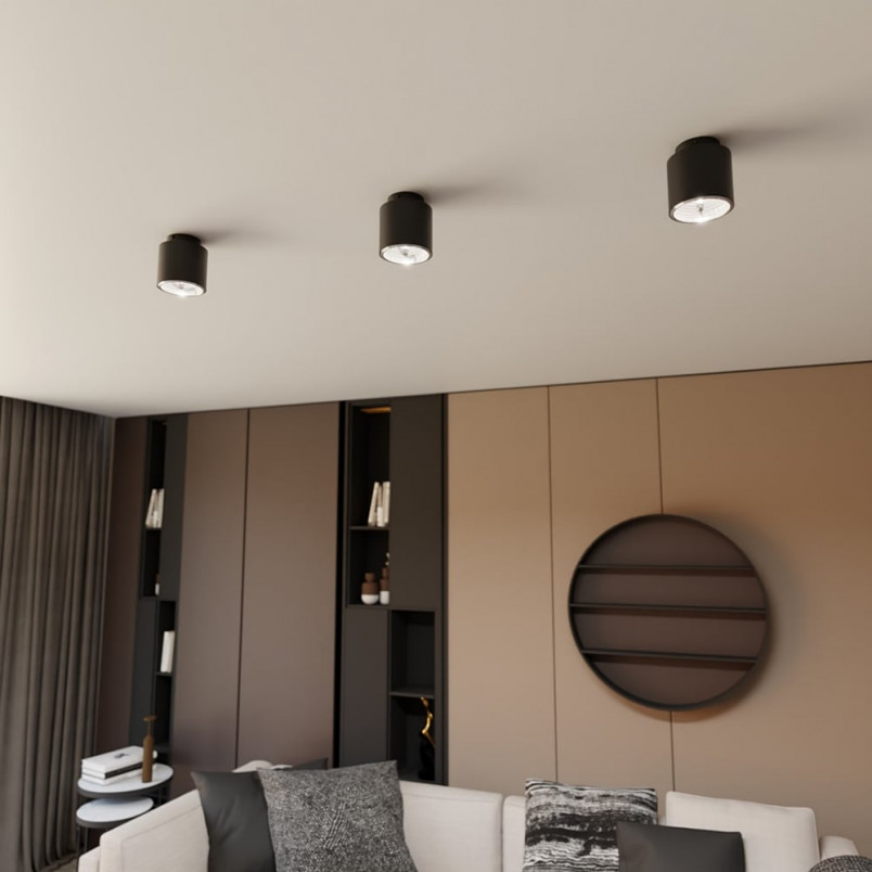 Lampa spot Nano czarna Emibig - Oświetlenie punktowe GU10