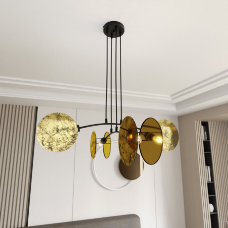 Lampa wisząca Motif 82 złota - Emibig | Elegancki żyrandol