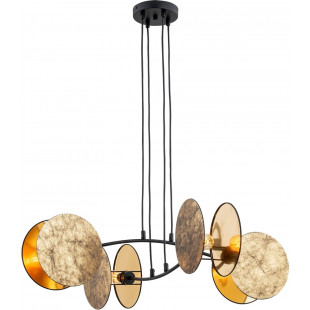 Lampa wisząca 4 punktowa z abażurami Motif 82 złota Emibig