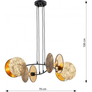 Lampa wisząca Motif 82 złota - Emibig | Elegancki żyrandol