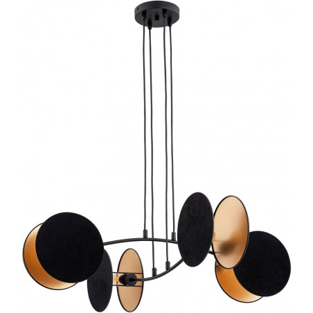 Lampa wisząca Motif 82 czarno-złota | Emibig