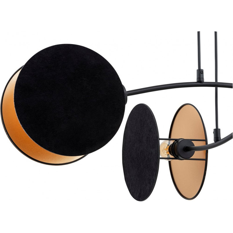 Lampa wisząca Motif 82 czarno-złota | Emibig
