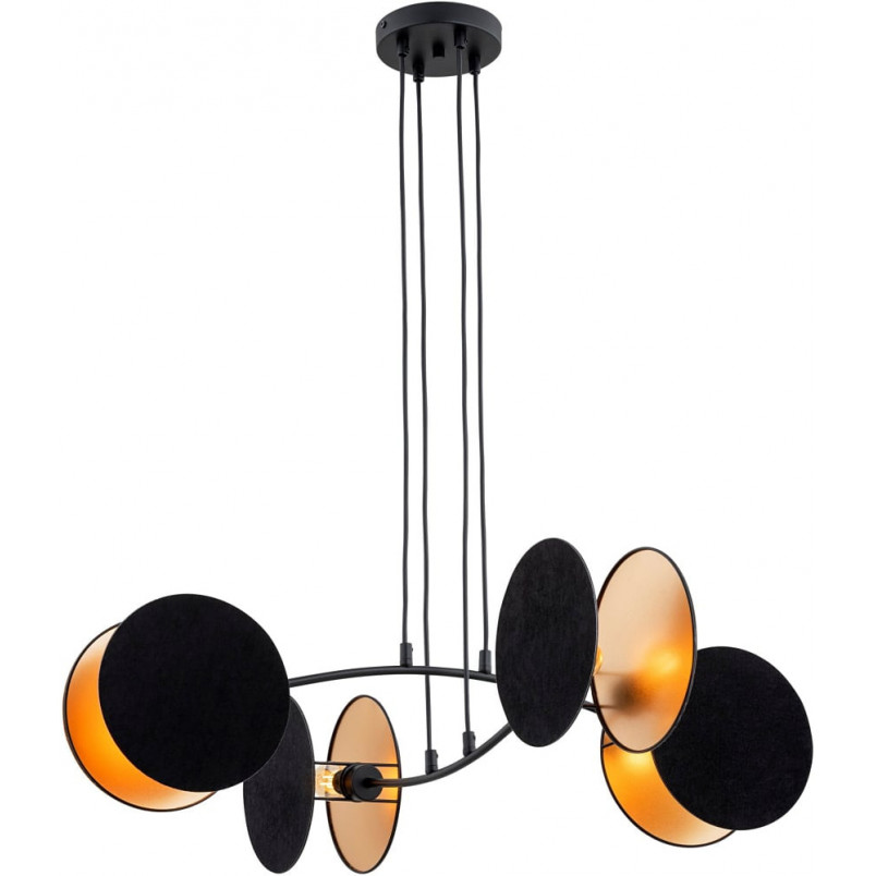 Lampa wisząca Motif 82 czarno-złota | Emibig