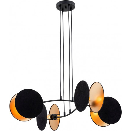 Lampa wisząca Motif 82 czarno-złota | Emibig