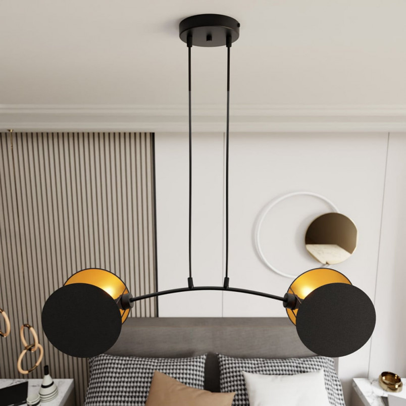 Lampa wisząca Motif 82 czarno-złota | Emibig - Sklep z lampami