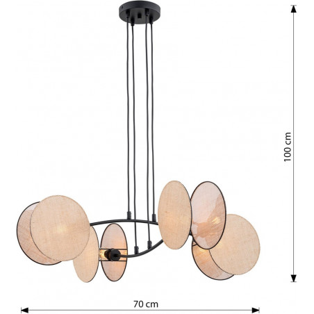 Lampa wisząca boho Motif 82cm | Emibig - Elegancki żyrandol