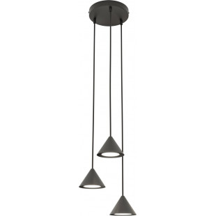 Lampa wisząca 3 stożki czarna Emibig ELIT | Minimalistyczny design