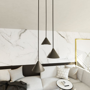 Lampa wisząca 3 stożki czarna Emibig ELIT | Minimalistyczny design
