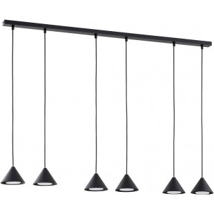 Lampa Wisząca Czarna 6 Punktów ELIT Emibig - Nowoczesny Design