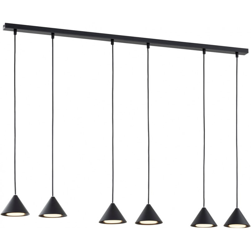 Lampa Wisząca Czarna 6 Punktów ELIT Emibig - Nowoczesny Design