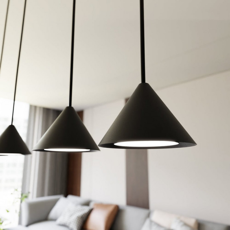 Lampa Wisząca Czarna 6 Punktów ELIT Emibig - Nowoczesny Design