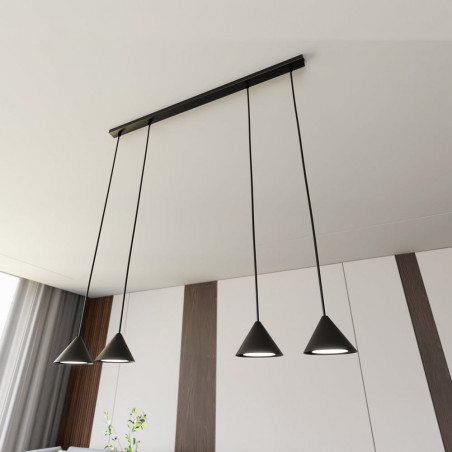 Lampa Wisząca Czarna Emibig ELIT 4 punktowa - 90cm