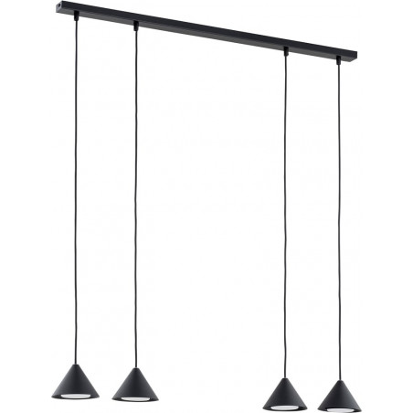 Lampa Wisząca Czarna Emibig ELIT 4 punktowa - 90cm