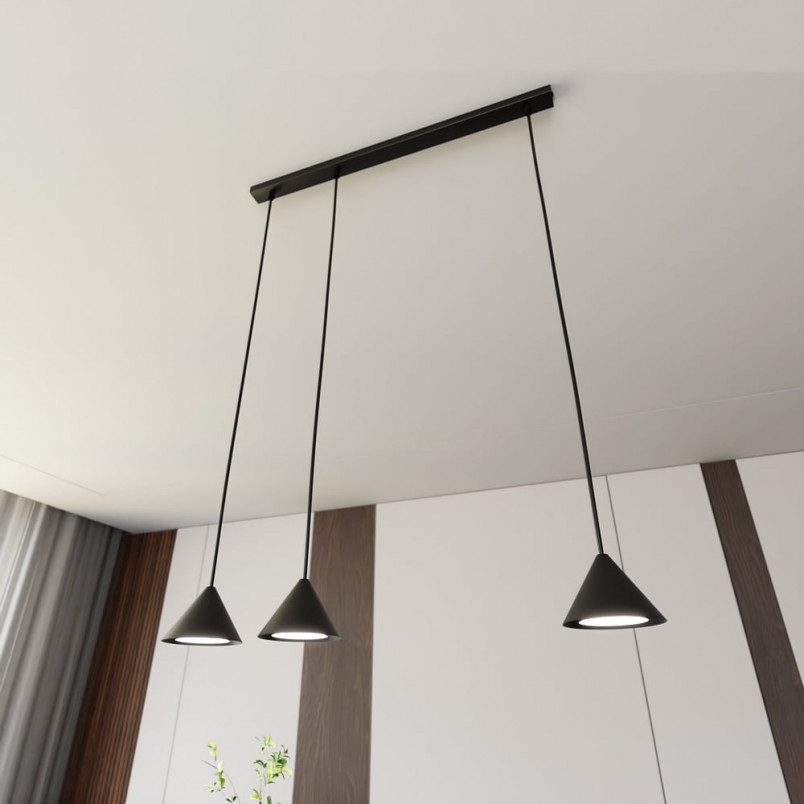 Lampa Wisząca Czarna Emibig Elit 70cm - Minimalistyczny Design