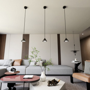 Lampa Wisząca Stożek Elit Czarna Emibig | Minimalistyczny Design