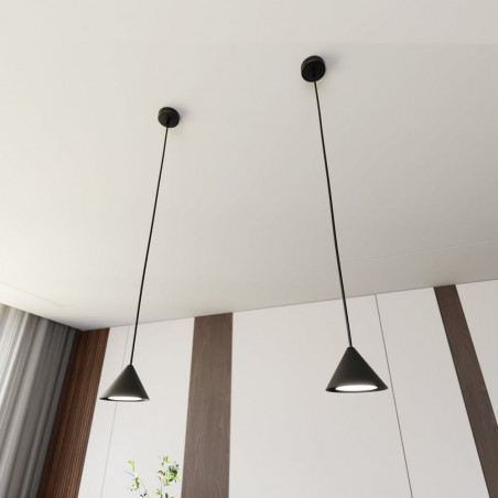 Lampa Wisząca Stożek Elit Czarna Emibig | Minimalistyczny Design