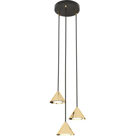 Lampa wisząca złota 3 stożki Emibig ELIT | Nowoczesny design