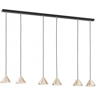 Lampa Wisząca Złota 6 Punktów Emibig Elit 116cm | Sklep Lamp