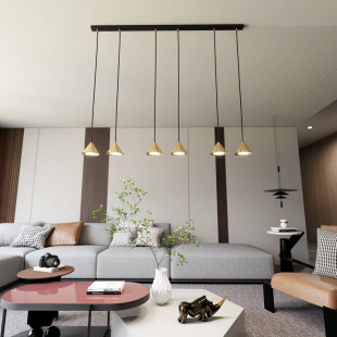 Lampa Wisząca Złota 6 Punktów Emibig Elit 116cm | Sklep Lamp