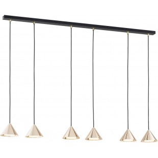 Lampa Wisząca Złota 6 Punktów Emibig Elit 116cm | Sklep Lamp