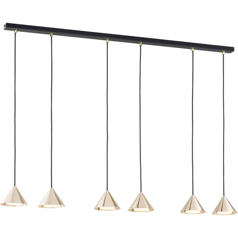 Lampa Wisząca Złota 6 Punktów Emibig Elit 116cm | Sklep Lamp