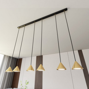 Lampa Wisząca Złota 6 Punktów Emibig Elit 116cm | Sklep Lamp