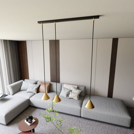 Lampa Wisząca Złota Elit 70cm - Emibig | Glamour