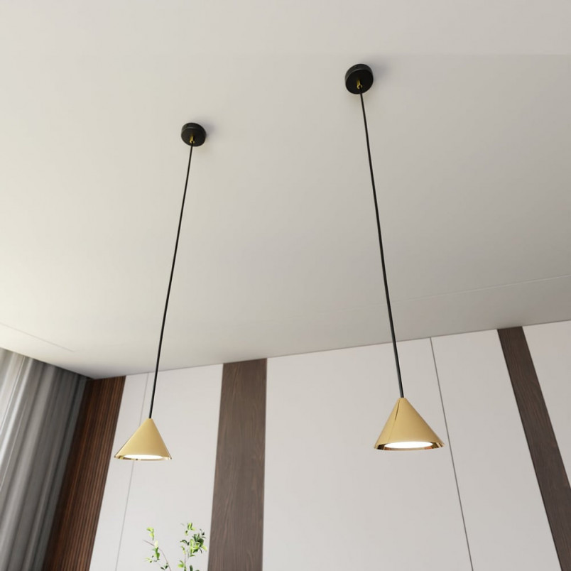 Lampa Wisząca Stożek Elit Złota Emibig - Elegancki Design