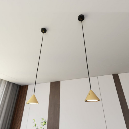 Lampa Wisząca Stożek Elit Złota Emibig - Elegancki Design