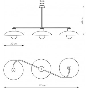 Lampa Sufitowa Loft Foster 3pkt Biała Emibig | Sklep