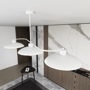 Lampa sufitowa 3 punktowa loft Foster 100cm biała Emibig