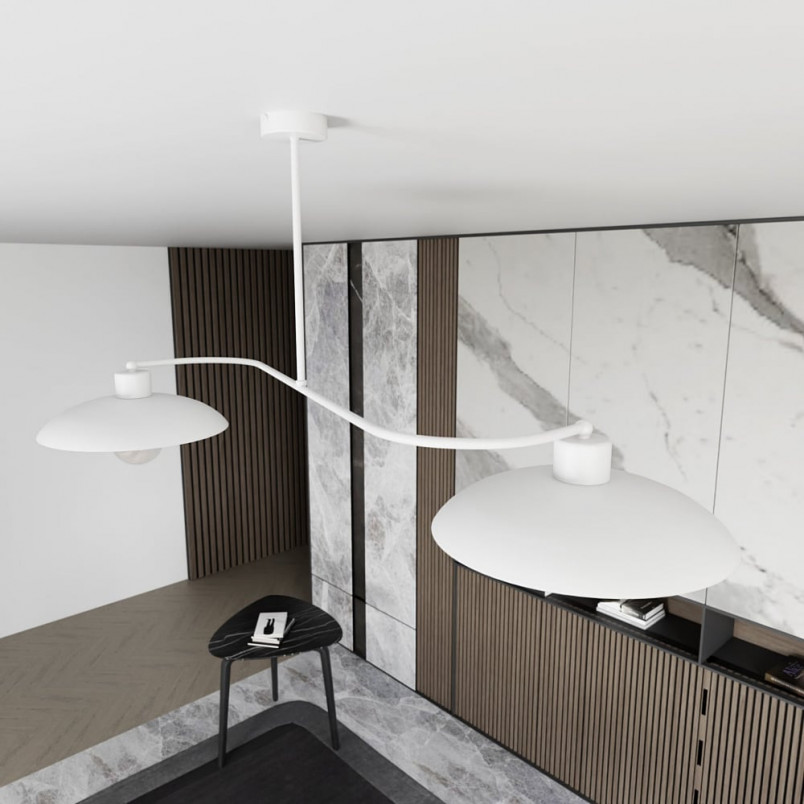 Lampa sufitowa loft Foster 2 punktowa - Emibig | Biała