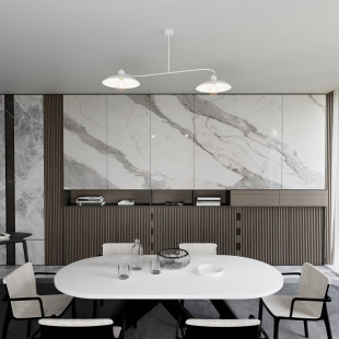 Lampa sufitowa loft Foster 2 punktowa - Emibig | Biała