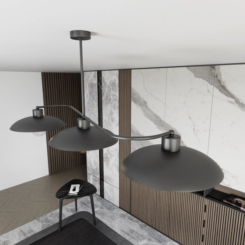 Lampa Sufitowa Loft Foster Czarna | Emibig