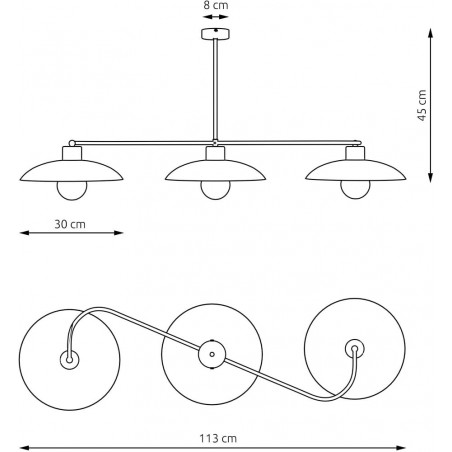 Lampa Sufitowa Loft Foster Czarna | Emibig