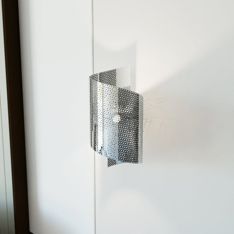 Kinkiet ażurowy Spiral chrom Emibig - Nowoczesny design