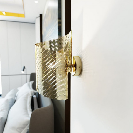 Kinkiet ażurowy Spiral złoty Emibig | Nowoczesny design
