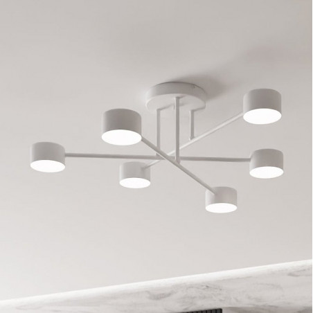 Lampa Sufitowa Halo VI 6-punktowa Biała Emibig | Sklep z Lampami