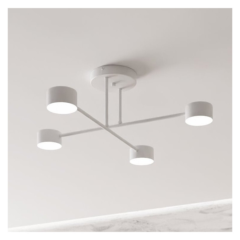 Lampa Sufitowa 4-punktowa Halo IV biała | Emibig
