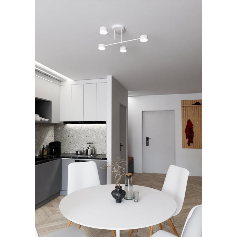 Lampa Sufitowa 4-punktowa Halo IV biała | Emibig