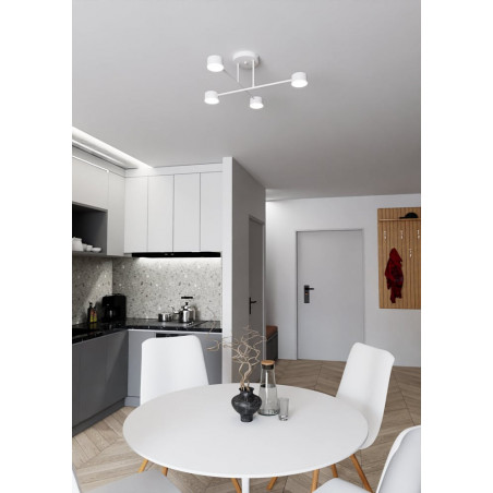 Lampa Sufitowa 4-punktowa Halo IV biała | Emibig