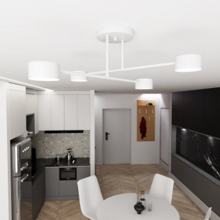 Lampa Sufitowa 4-punktowa Halo IV biała | Emibig