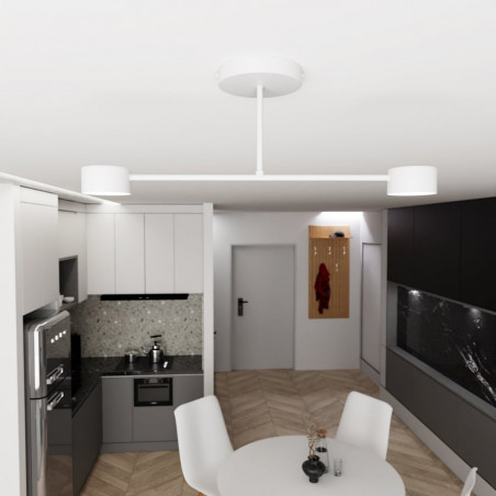 Lampa Sufitowa Halo II 60cm Biała Emibig | Nowoczesne Oświetlenie