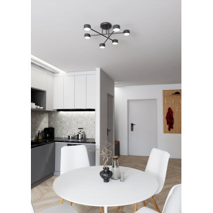 Lampa Sufitowa Czarna 6 Punktów Halo VI | Emibig
