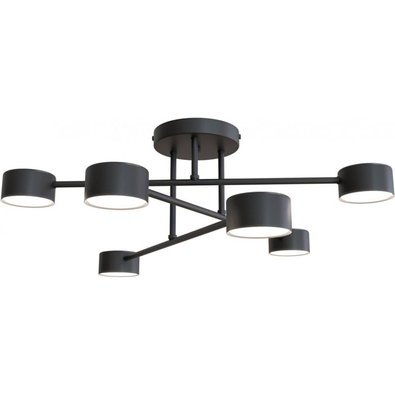 Lampa Sufitowa Czarna 6 Punktów Halo VI | Emibig