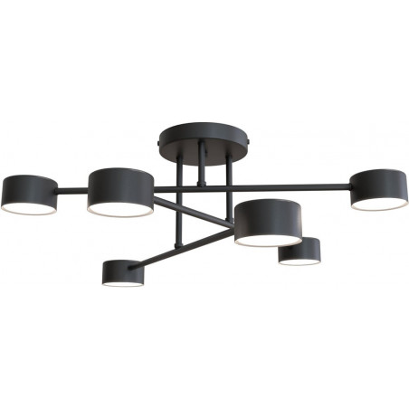 Lampa Sufitowa Czarna 6 Punktów Halo VI | Emibig