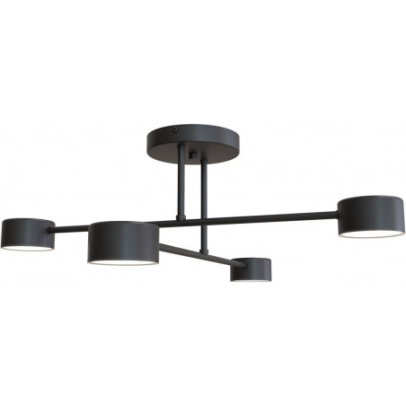 Lampa Sufitowa Czarna 4-Punktowa Halo IV Emibig - 60cm